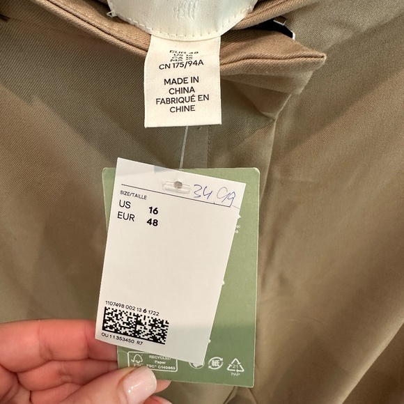 H&M Khaki Wide Leg Pants - Picture 4 of 4